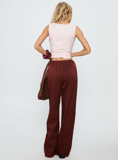 Dorie Straight Leg Pants Chocolate