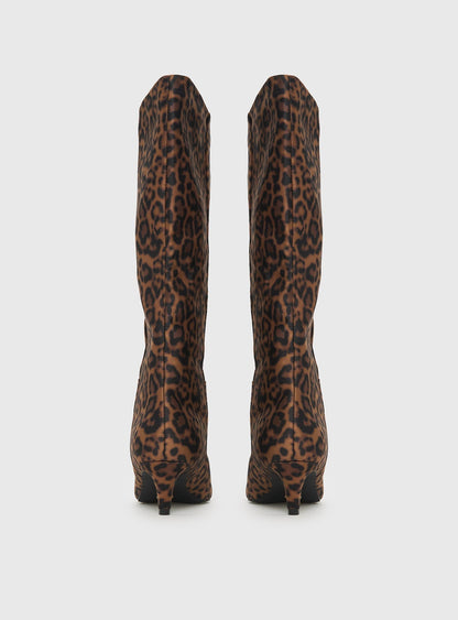 Billini Jovie Knee High Boots Leopard