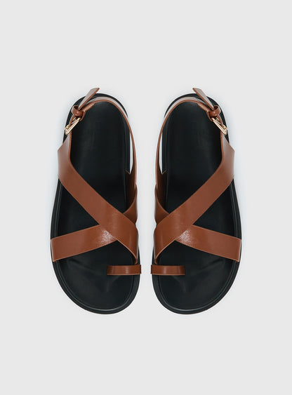 Billini Tennie Sandals Tan / Black