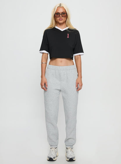 Ohio State Cropped Soccer Jersey Tee Black